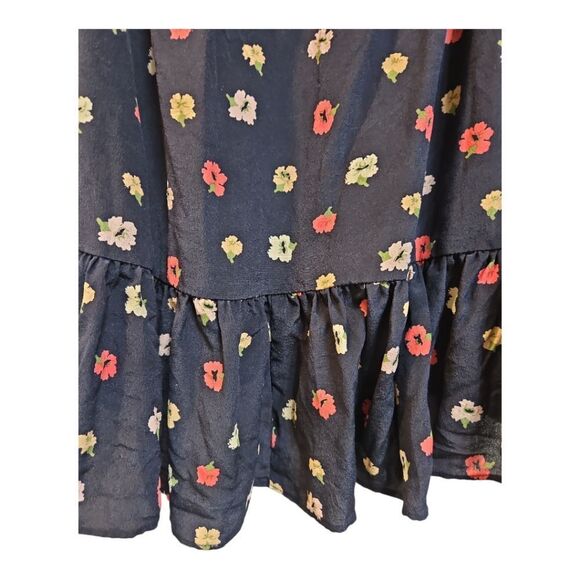 Madewell Cropped Silk Babydoll Ruffled Blouse Size 4 - Picture 4 of 7